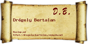 Drégely Bertalan névjegykártya