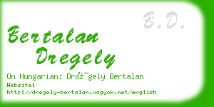 bertalan dregely business card